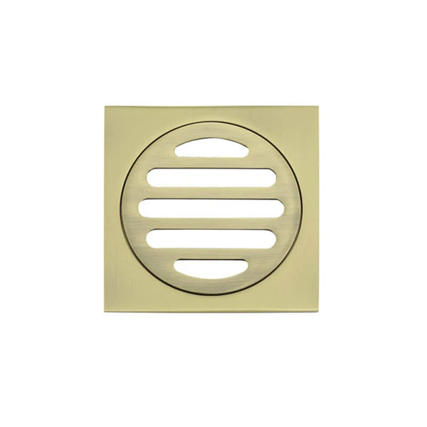 Meir Square Floor Grate Shower Drain 80mm Outlet - Gold