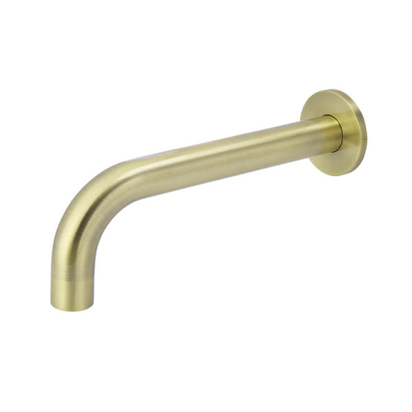 Meir Tiger Bronze Round Curved Wall Spout 200mm - The Blue Space