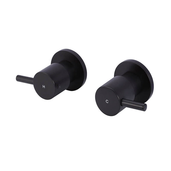 Meir Round Quarter Turn Wall Top Assemblies Matte Black