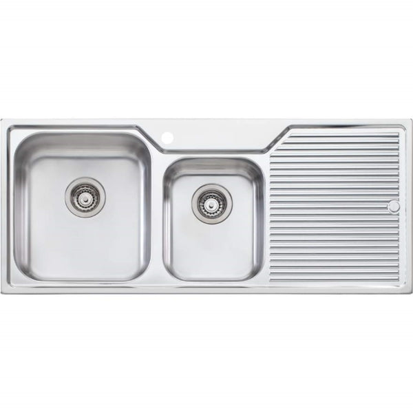 Oliveri Nu-Petite 1 & 3/4 bowl topmount sink drainer 1TH