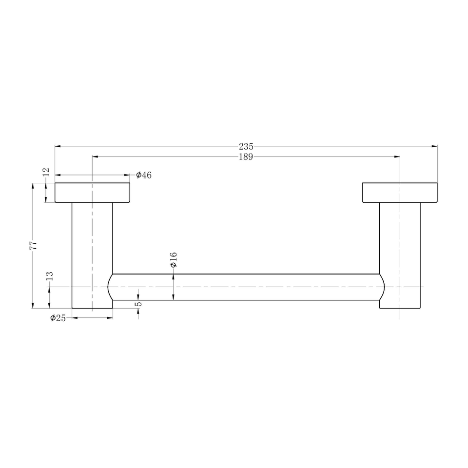 Nero Mecca Hand Towel Rail Matte White