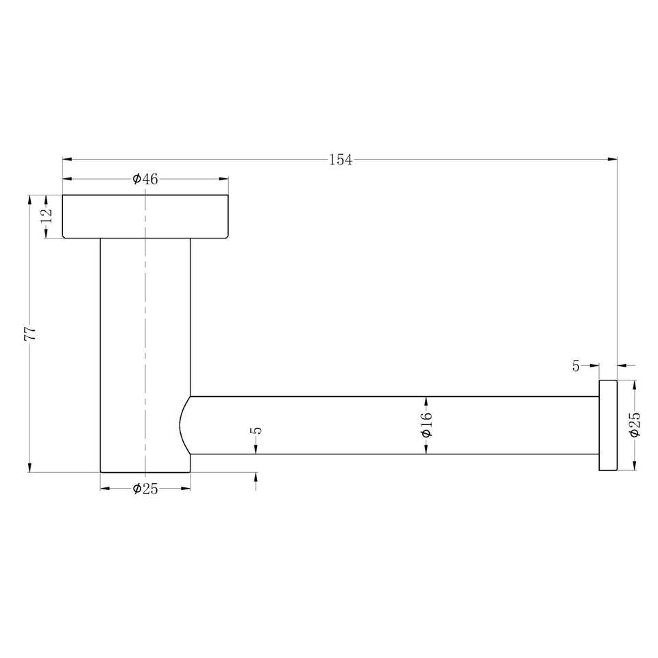 Nero Mecca Toilet Roll Holder Matte Black