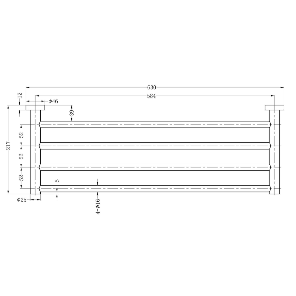 Nero Mecca Towel Rack Brushed Nickel
