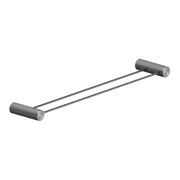 Nero Opal Double Towel Rail 600mm Graphite