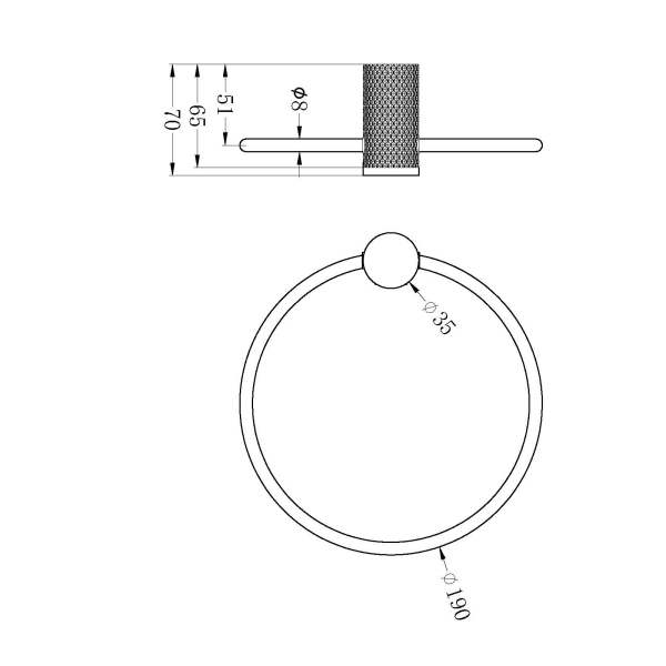 Opal Towel Ring Brushed Gold