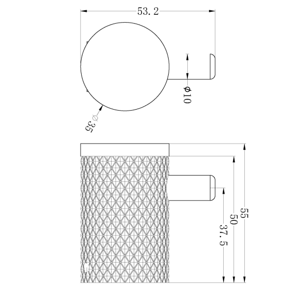 Nero Opal Robe Hook Graphite