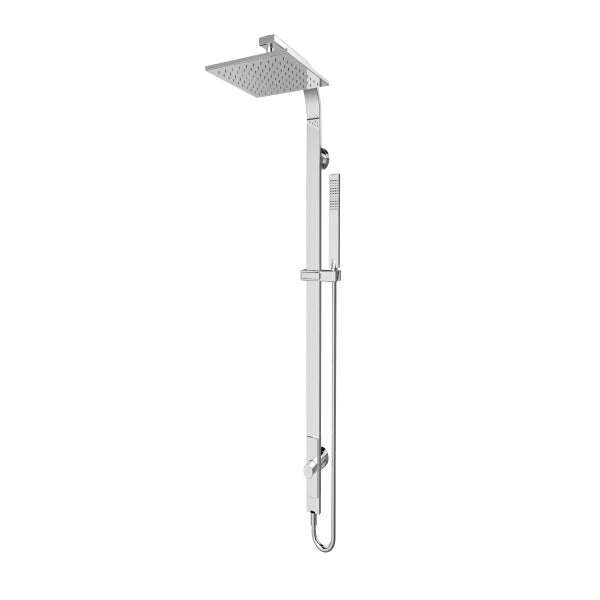 Nero Astra Rain Square Twin Shower Single Hose Chrome