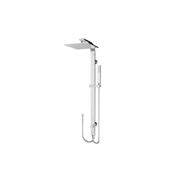 Nero Rain Square Shower Set Double Hose Chrome
