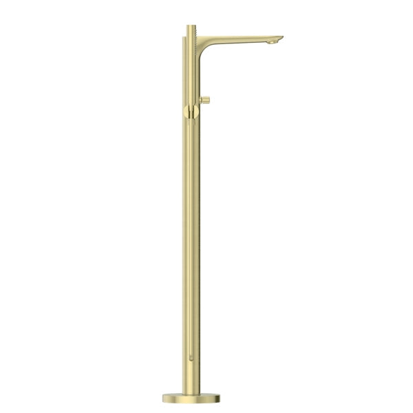 Nero Bianca Freestanding Bath Mixer With Hand Shower Brushed Gold