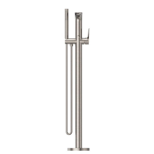 Nero Bianca Freestanding Bath Mixer With Hand Shower Brushed Nickel