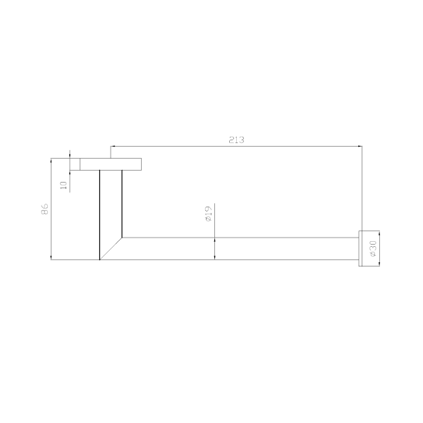 Nero Dolce Hand Towel Rail Matte Black