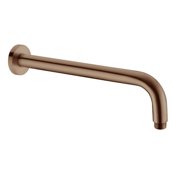 Nero Round Shower Arm 330m Length Brushed Bronze