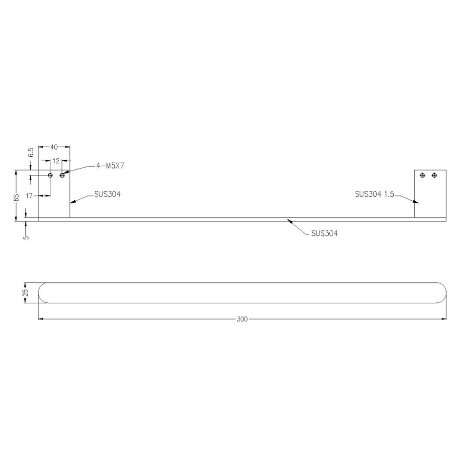 Nero Bianca Hand Towel Rail Brushed Nickel