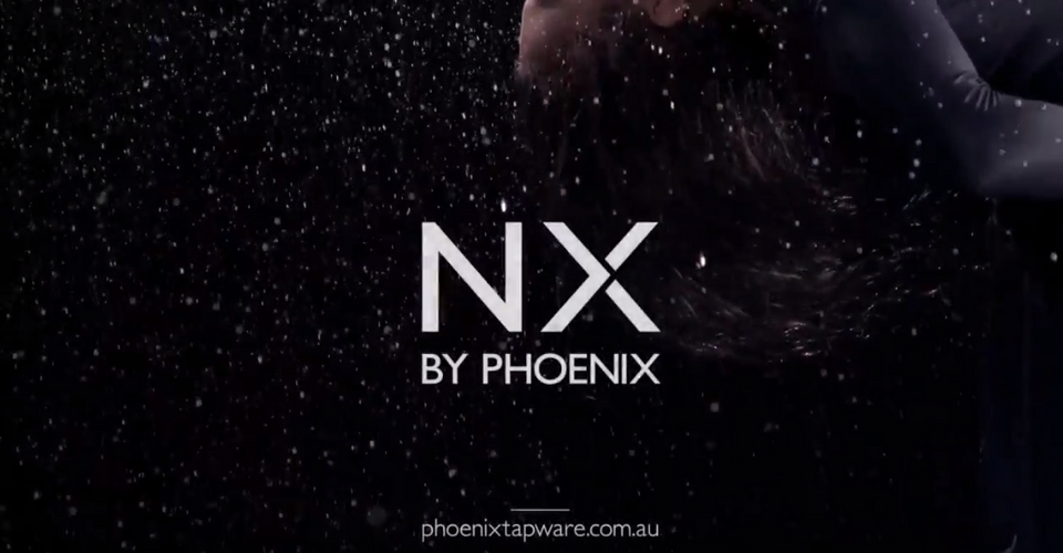 Phoenix NX Quil Shower Rose - Chrome/Black