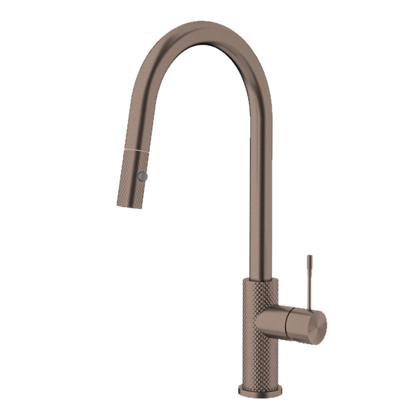 Nero Opal Pull Out Sink Mixer Brushed Bronze
