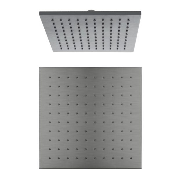 Nero Square Shower Head 250mm - Gun Metal Grey