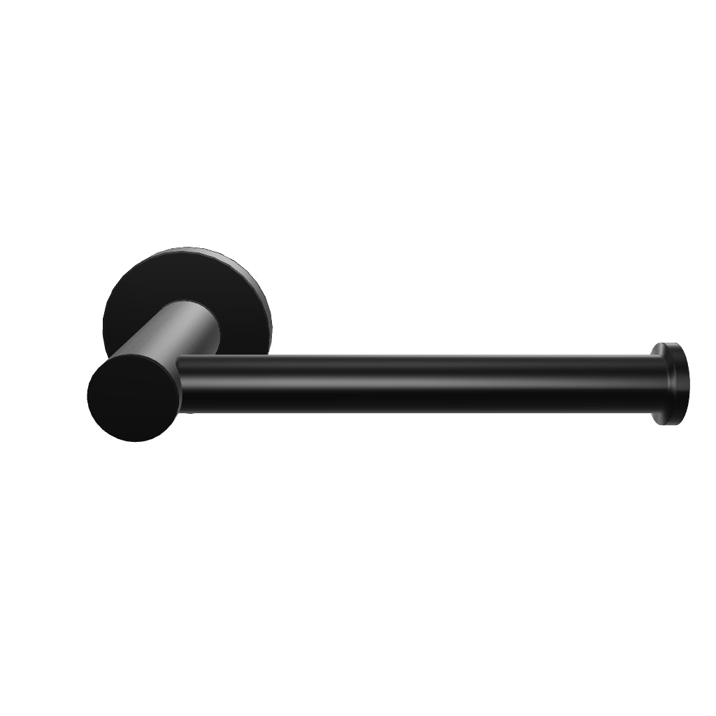 Phoenix Radii Toilet Roll Holder Round Plate Matte Black 3D Model - The Blue Space
