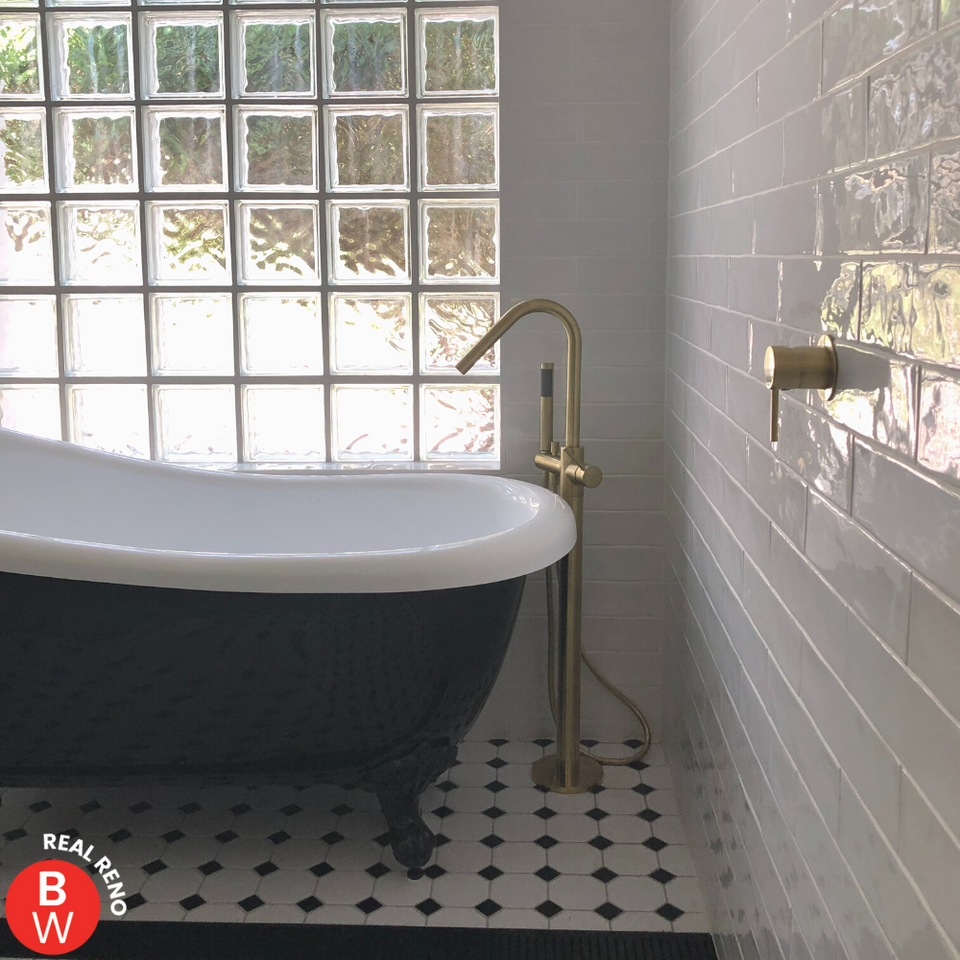 Freestanding Bath Mixer Brushed Bronze