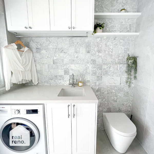 Turner Hastings Cuisine 46 x 46 Undermount Fine Fireclay Ceramic Kitchen Sink - The Blue Space Real Reno
