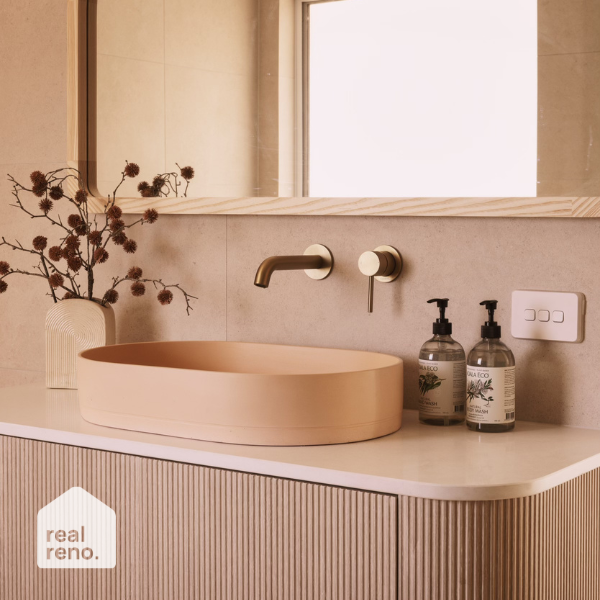 Caroma Liano II Wall Basin/Bath Mixer Set Brushed Brass - CLEARANCE
