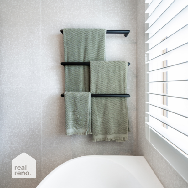 Thermogroup 12V Single Heated Towel Rail - Matte Black
