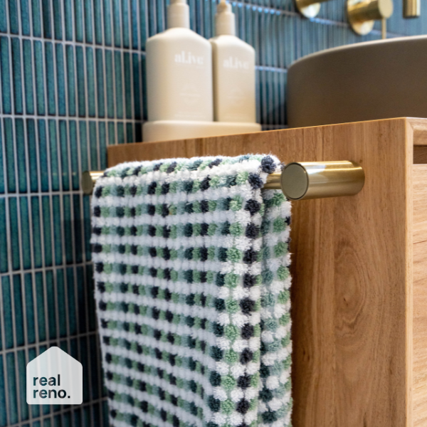Phoenix Vivid Slimline Hand Towel Rail Brushed Gold