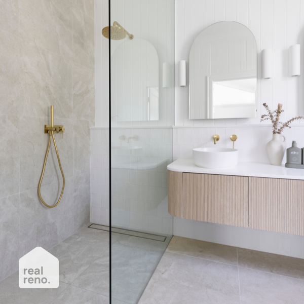 Phoenix Vivid Slimline Wall Shower System - Brushed Gold