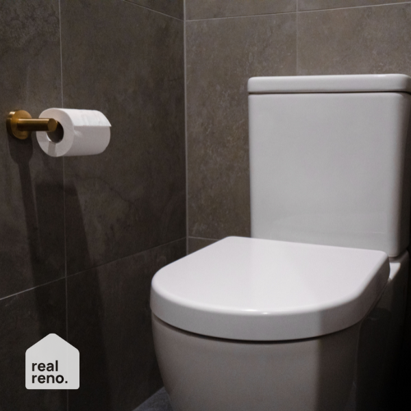 Phoenix Radii Toilet Roll Holder Round Plate - Brushed Gold