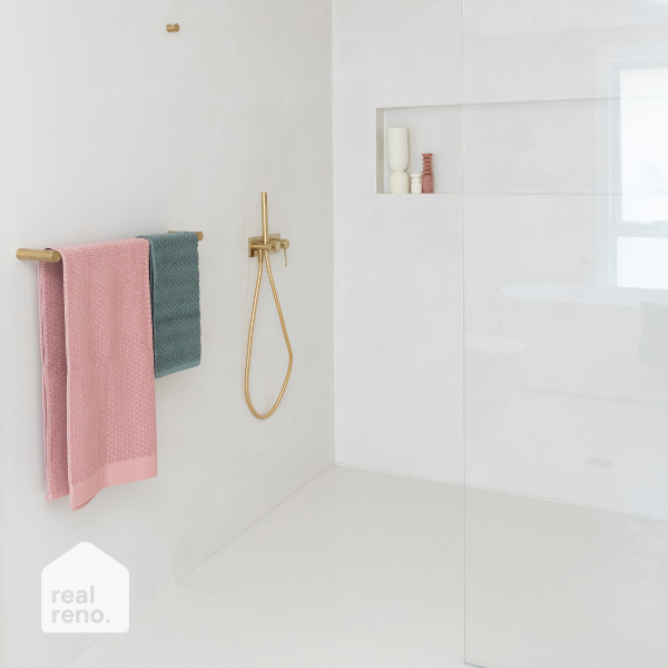 Phoenix Vivid Slimline Wall Shower System - Brushed Gold