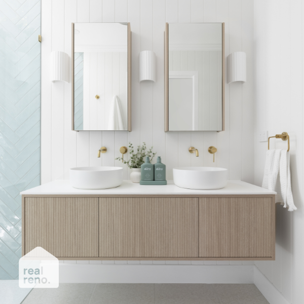 Phoenix Vivid Slimline Wall Basin Outlet 180mm Curved-Brushed Gold