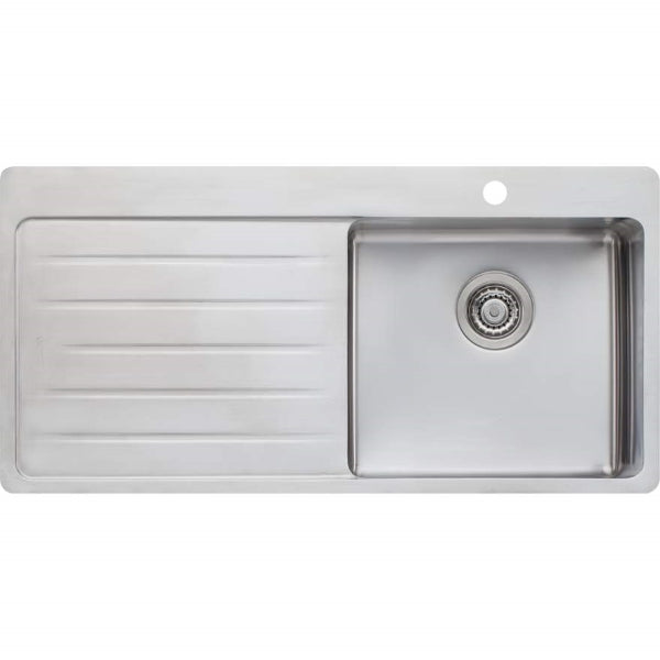 Oliveri Sonetto single bowl topmount sink drainer 1TH