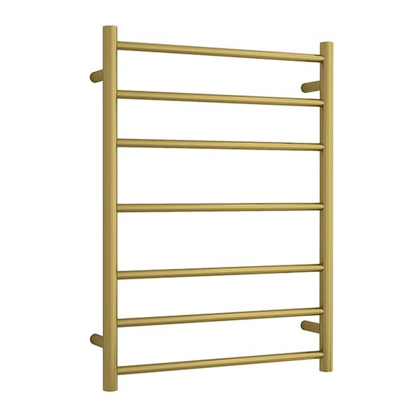 Thermogroup 7 Bar Heated Towel Rail Brushed Gold 600mm