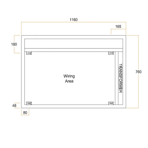 Thermogroup Ablaze Premium SS Range Back-Lit Mirror - 900mm to 1200mm