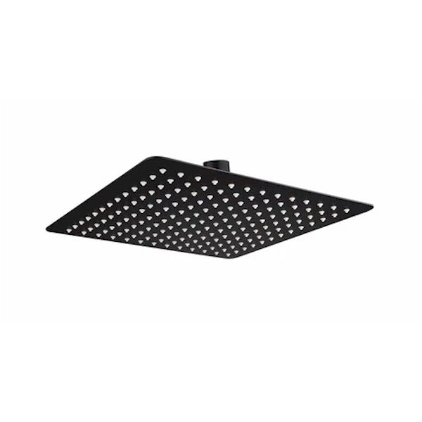 Modern National Square Rain Shower Head Stainless Steel 300 x 300mm Black | The Blue Space