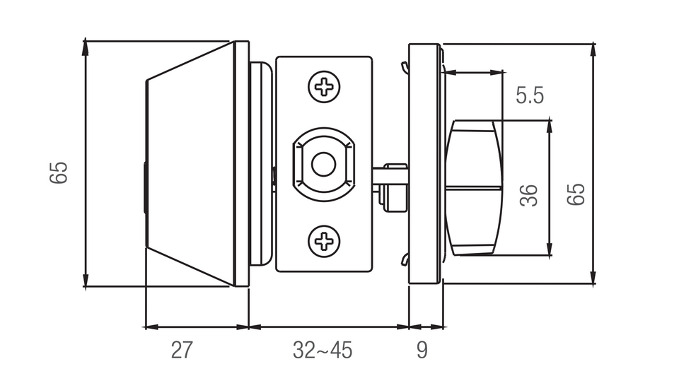 Lane Single Cylinder Deadbolt Polished Stainless Steel
