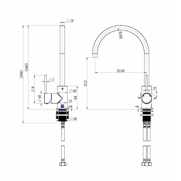 Star Mini Kitchen Mixer Chrome