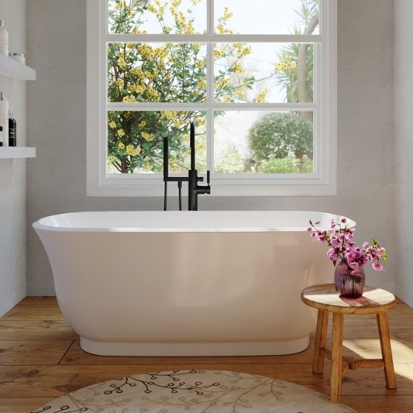 BelBagno Baden Freestanding Bath White