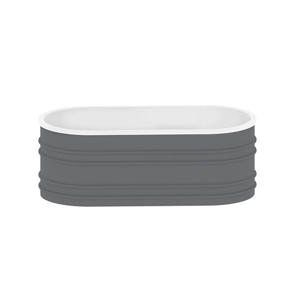 BelBagno Bucciano 1675mm Freestanding Bath Stone Grey