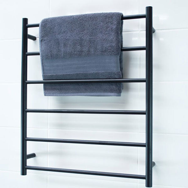 Radiant Round 6 Bar Non-Heated Rail 700mmx830mm Matte Black