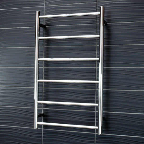 Radiant Round 6 Bar Non Heated Rail Polished Stainless Steel - The Blue Space