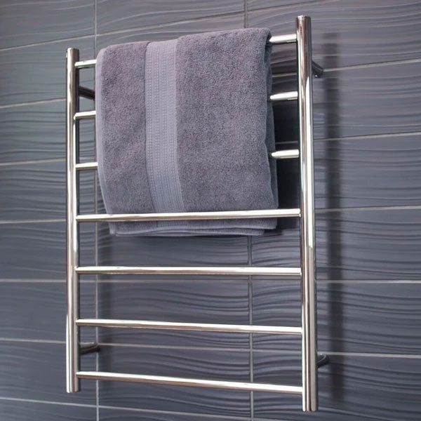 Radiant Round 7 Bar Heated Rail 600x800mm Polished Stainless Steel