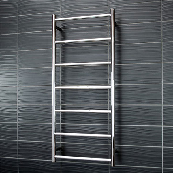 Radiant Round 7 Bar Non Heated Rail 500mmx1130mm Polished Stainless Steel - The Blue Space