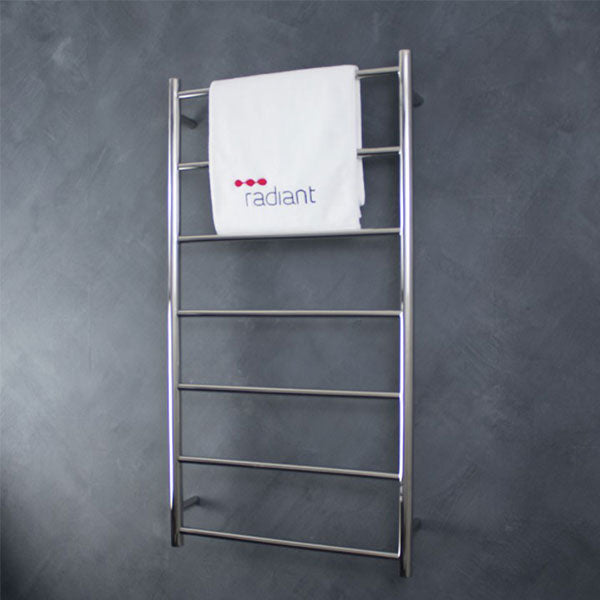 Radiant Round 7 Bar Non-Heated Rail 600mmx1130mm Polished Stainless Steel