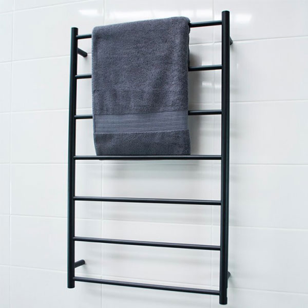 Radiant Round 7 Bar Non Heated Rail 700mmx1130mm Matte Black