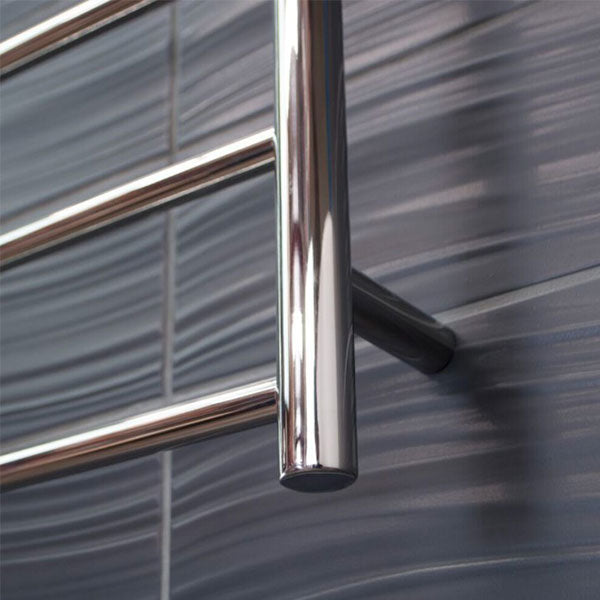 Radiant Round 7 Bar Non Heated Rail 700mmx1130mm Polished Stainless Steel - The Blue Space