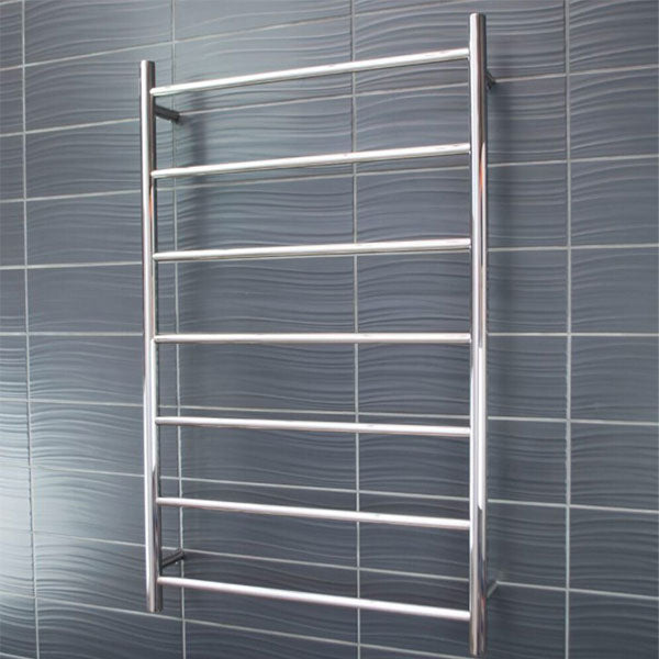 Radiant Round 7 Bar Non Heated Rail 700mmx1130mm Polished Stainless Steel - The Blue Space