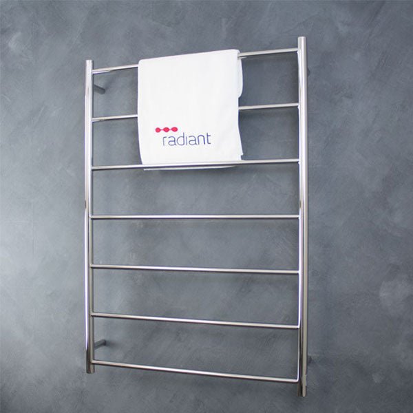 Radiant Round 7 Bar Non-Heated Rail 800mmx1130mm Polished Stainless Steel