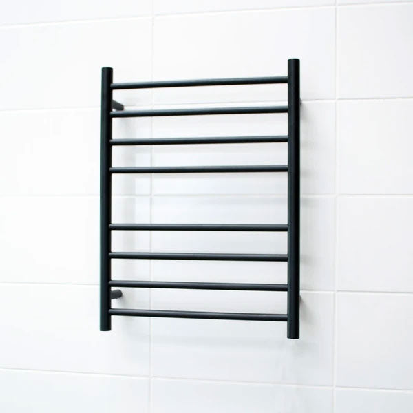 Radiant Round 8 Bar Heated Rail 530mmx700mm Matte Black