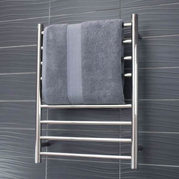 Radiant Round 8 Bar Heated Rail 530mmx700mm Polished Stainless Steel