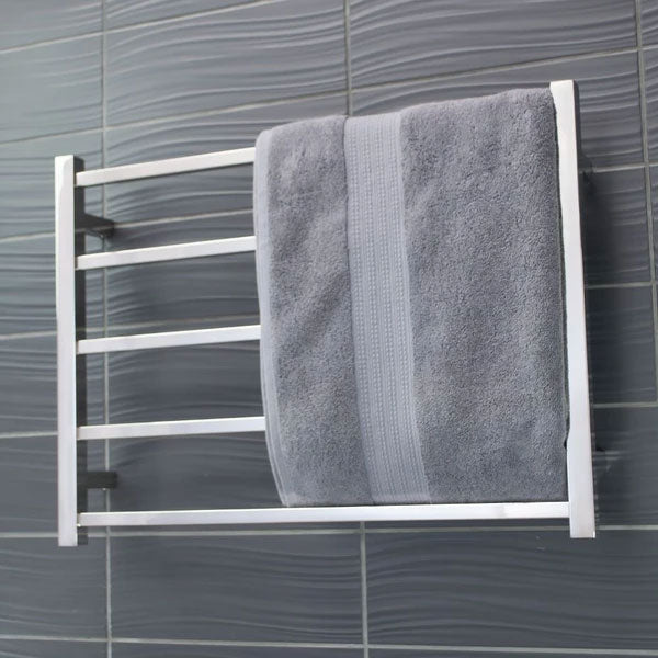Radiant Square 5 Bar Heated Rail 750mmx550mm Polished Stainless Steel